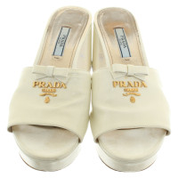 Prada Sandals Leather in Cream