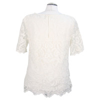 French Connection top with lace trim