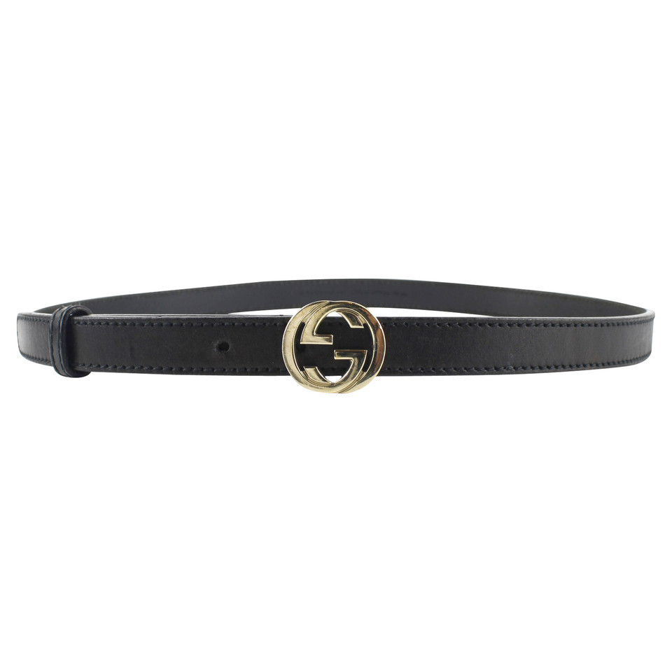 Gucci Riem Leer in Zwart