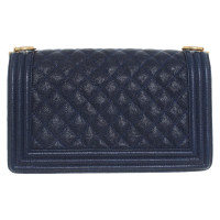 Chanel Boy Small aus Leder in Blau