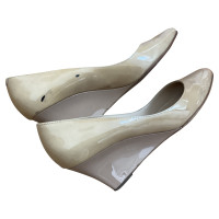 Jimmy Choo Wedges Patent leather in Beige