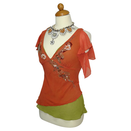Karen Millen Bovenkleding Zijde in Oranje
