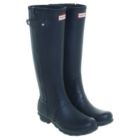 Hunter Rain boots in dark blue