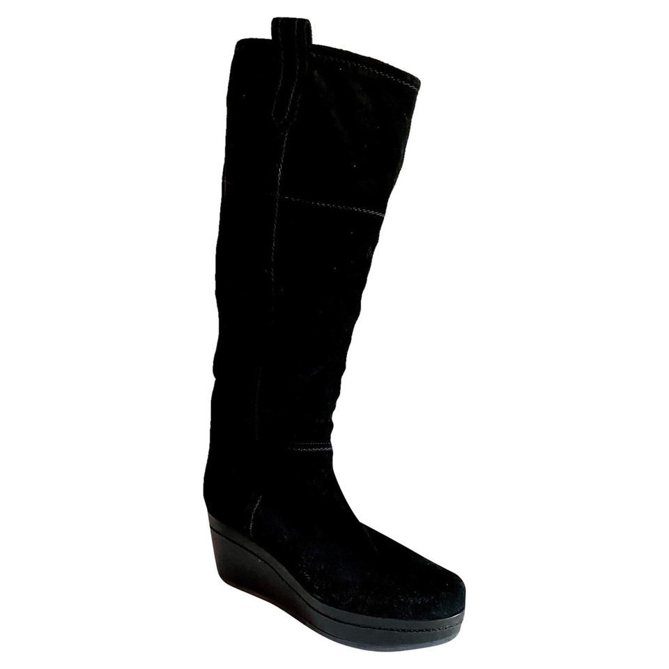 Gianvito Rossi Bottes en Daim en Noir