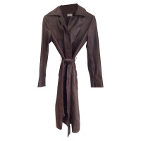 Philosophy Di Alberta Ferretti Leather coat in dark brown