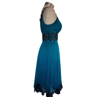 Catherine Malandrino Turkoois blauw gehaakt zijden jurk