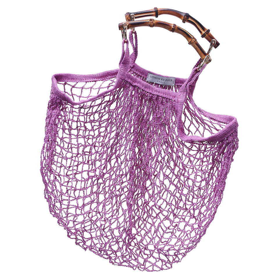Utmon Es Pour Paris Handtasche aus Baumwolle in Violett