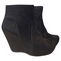 Rick Owens Ankle boots with fur trim