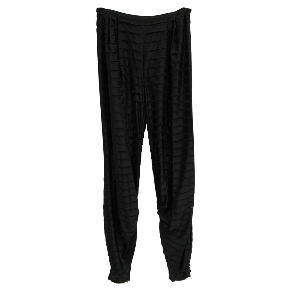 Giorgio Armani Paire de Pantalon en Viscose en Noir