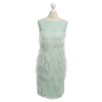 St. John Silk dress with feathers