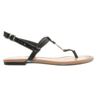 Armani Jeans Sandals Patent leather in Black