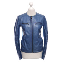 Trussardi Jacket/Coat Leather in Blue