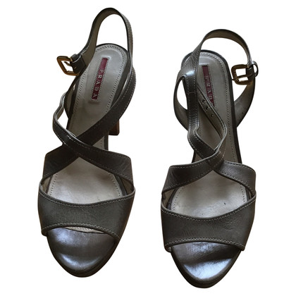 Prada Sandals Leather in Taupe