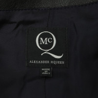Mc Q Alexander Mc Queen Robe en cuir noir