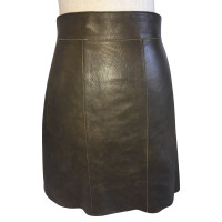 Akris Leather skirt in brown