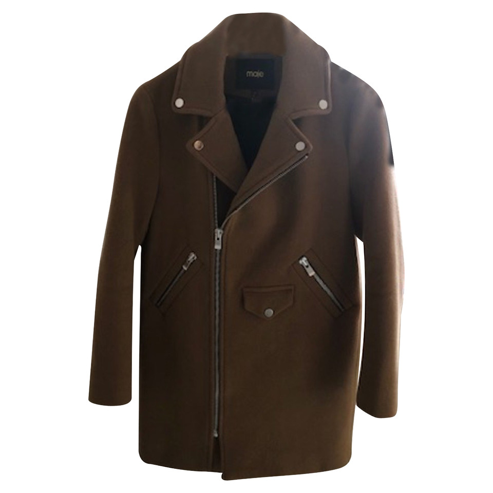 Maje Jacket/Coat Wool in Brown