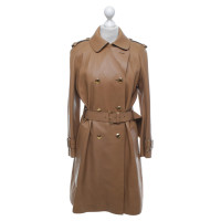 Louis Vuitton Leather coat in Camel