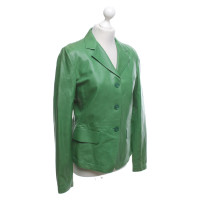 Jil Sander Leather jacket in green