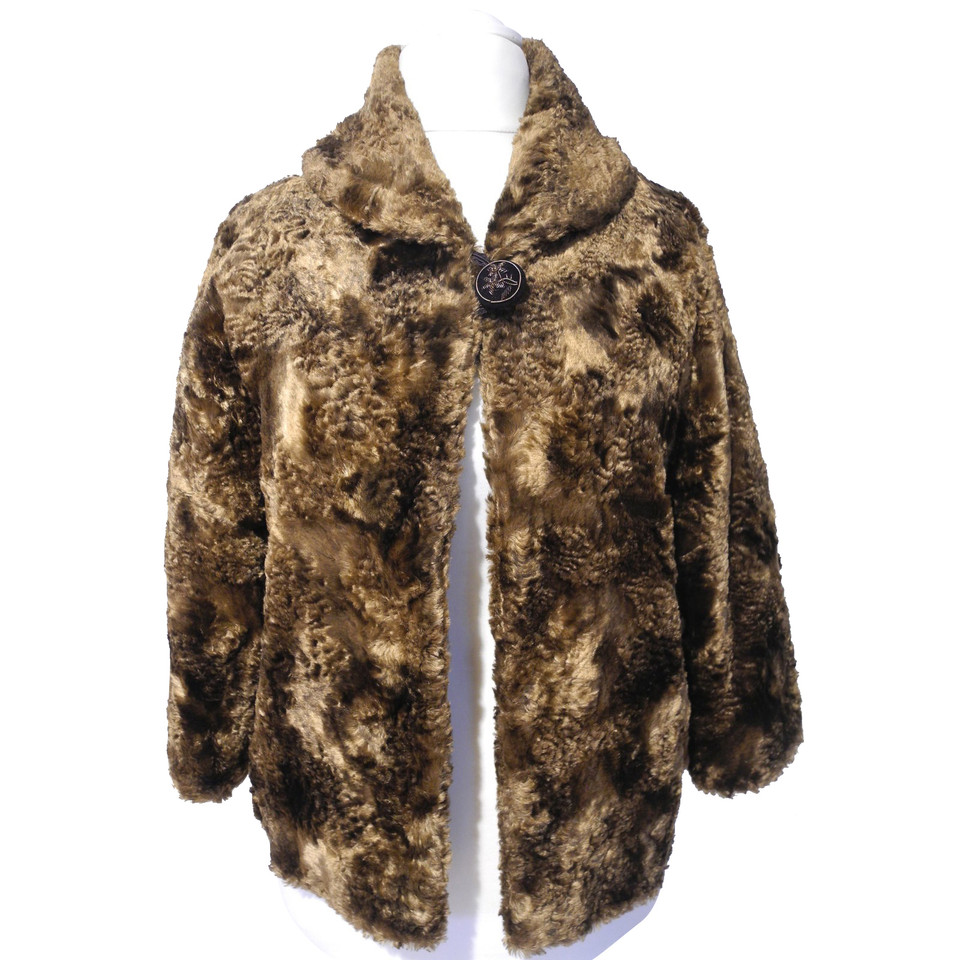 Riani Web fur jacket in Brown