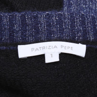 Patrizia Pepe Strickkleid in Schwarz/Lila