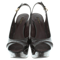 Louis Vuitton Wedges patent leather