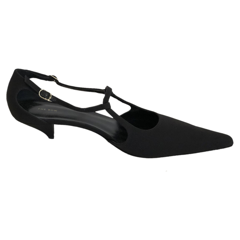 The Row Pumps/Peeptoes en Soie en Noir