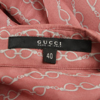 Gucci camicetta di seta con motivi