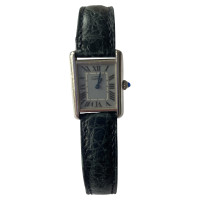 Cartier Armbanduhr aus Leder in Blau
