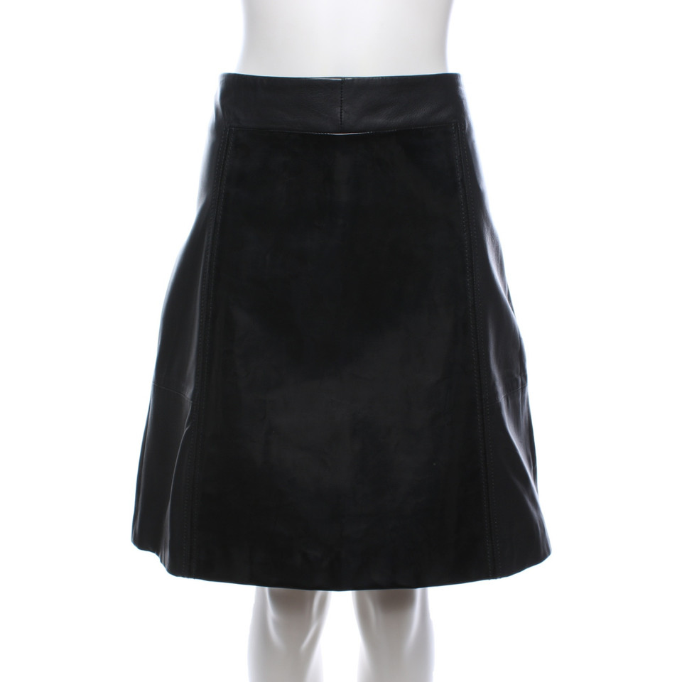 Sport Max Skirt Leather in Black