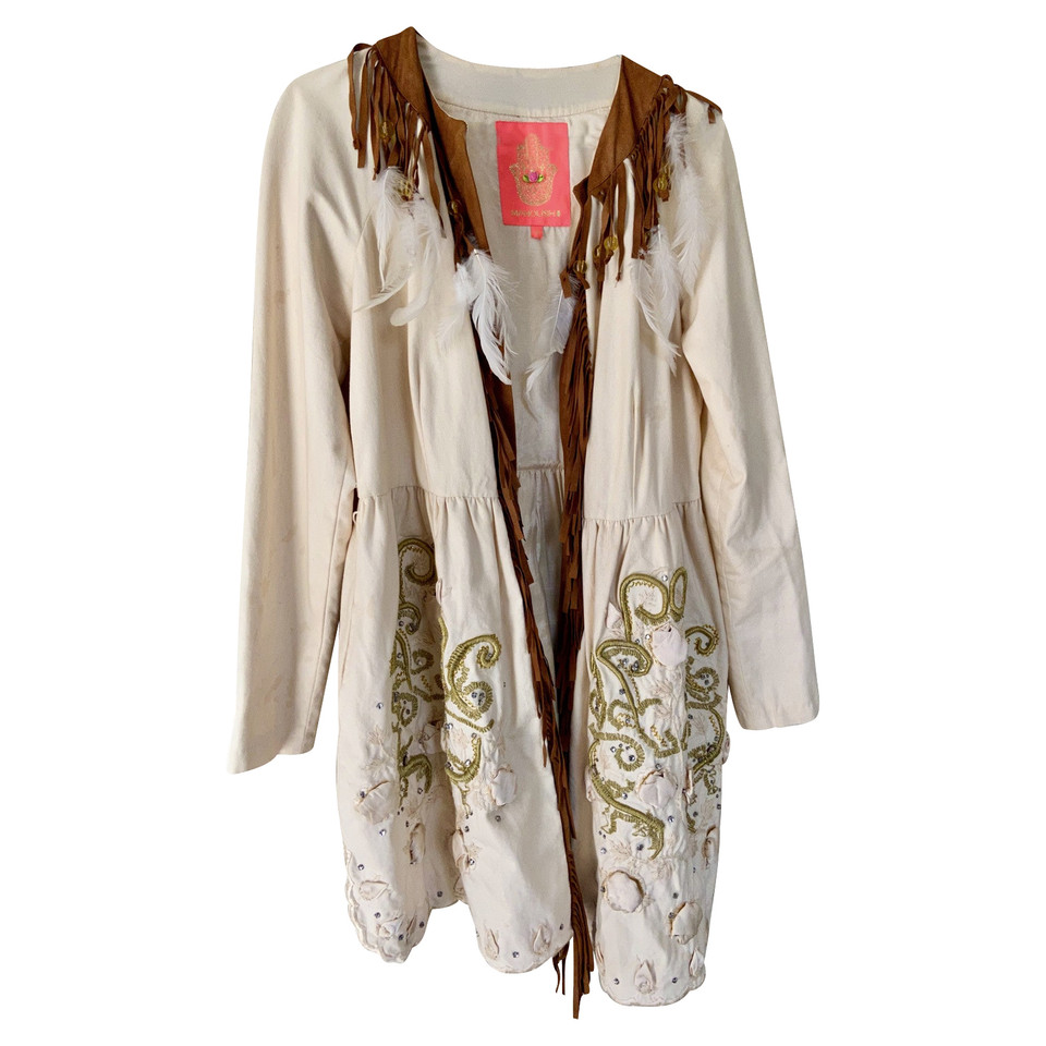 Manoush Jacke/Mantel aus Baumwolle in Creme