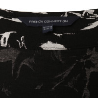 French Connection Wickelkleid in Schwarz-Weiß