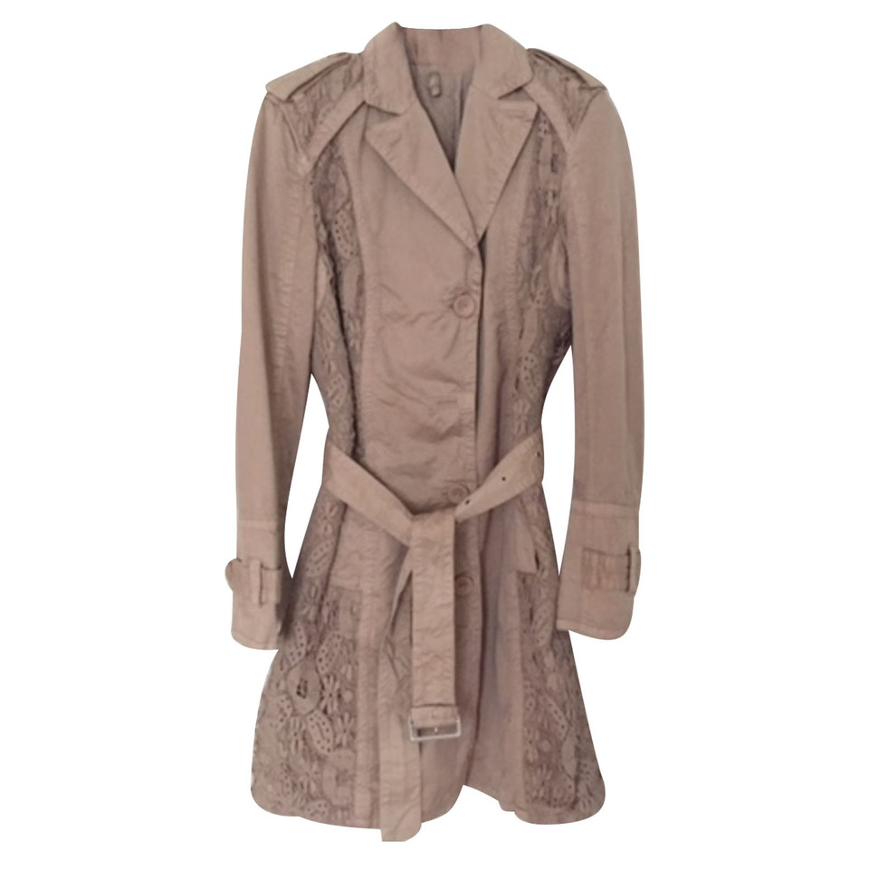 Marc Cain Giacca/Cappotto in Cotone in Beige