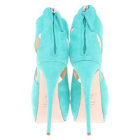 Giuseppe Zanotti Pumps/Peeptoes Suede in Turquoise
