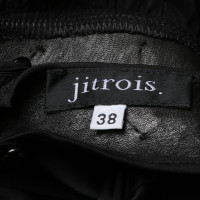 Jitrois Oberteil aus Leder in Schwarz