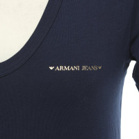 Armani Jeans Top en Coton en Bleu