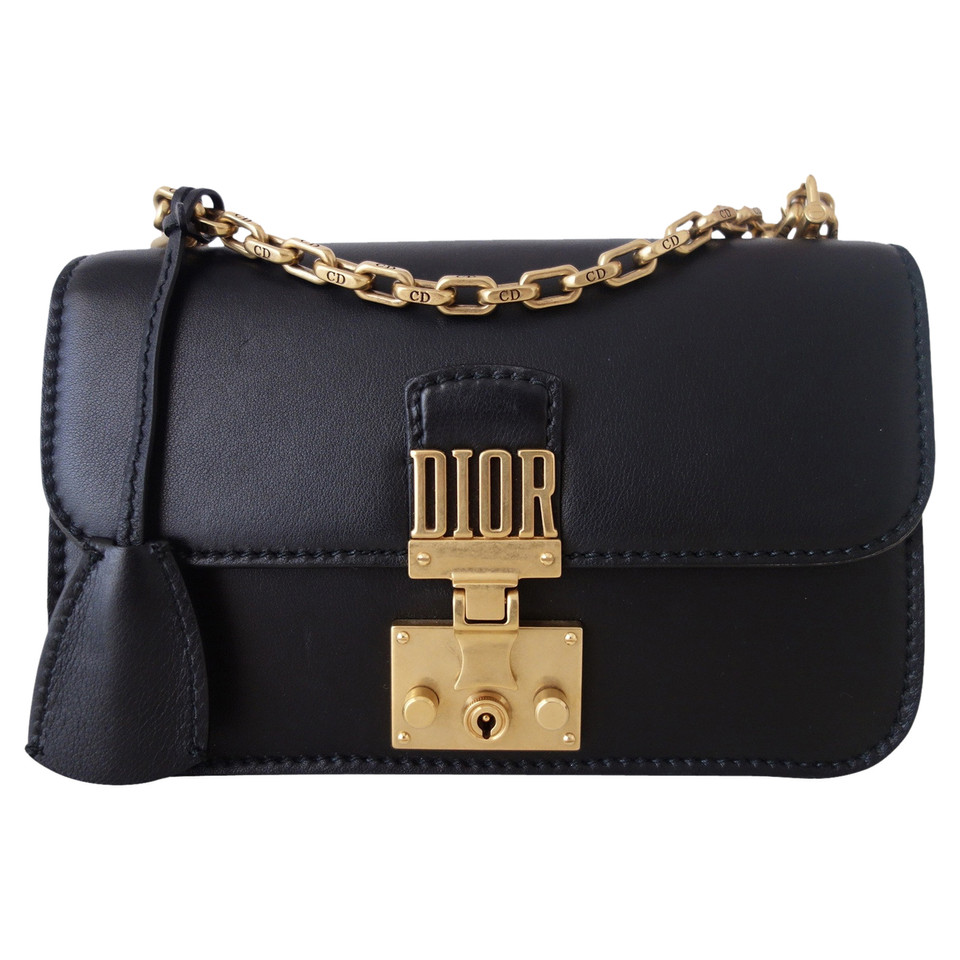 Christian Dior Dioraddict Flap Bag Small aus Leder in Schwarz