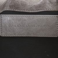 Balenciaga Graue Clutch aus Glattleder