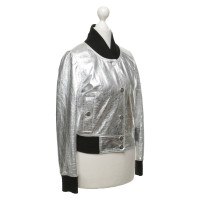 Chanel Silver leather jacket