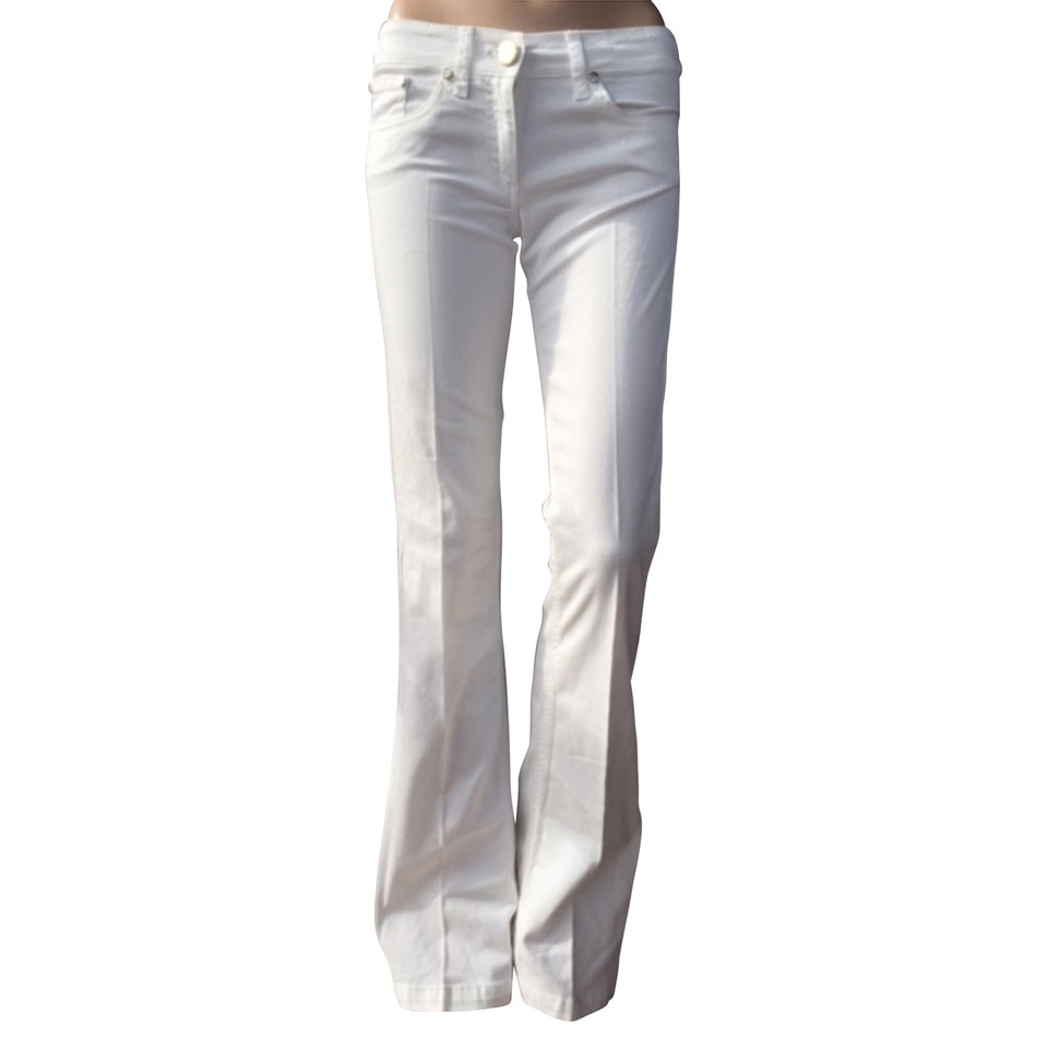 Elisabetta Franchi Jeans en Denim en Blanc