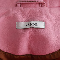 Ganni Jas/Mantel Leer in Roze