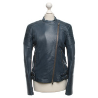 Closed Leather jacket in petrol