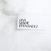 Lisa Marie Fernandez Oberteil aus Leinen in Weiß