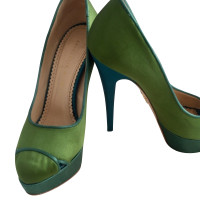 Charlotte Olympia Peeptoes in groen