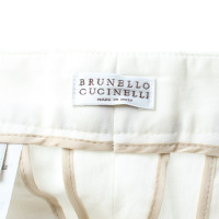 Brunello Cucinelli Pantalon en crème