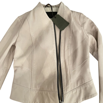 All Saints Jacket/Coat Leather in Beige