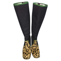 Dolce & Gabbana Stiefel aus Leder/Denim