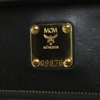 Mcm Reisetasche aus Canvas in Schwarz