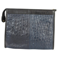 Ferre Clutch Bag Leather in Blue