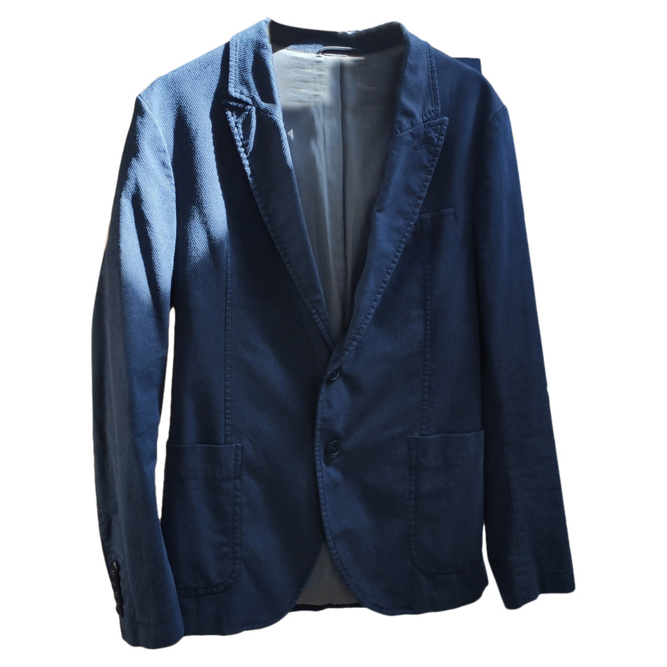 Drykorn Veste/Manteau en Coton en Bleu