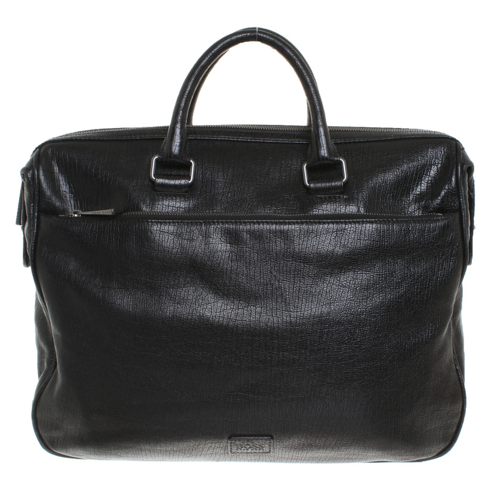 Hugo Boss Handtasche aus Leder in Schwarz